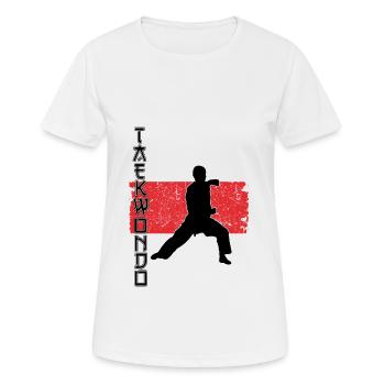 Taekwondo - Frauen T-Shirt atmungsaktiv - Weiß - Vorne - AI Model Female 172 dark (172cm)