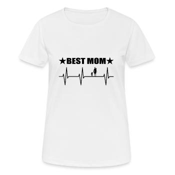 Mama - Frauen T-Shirt atmungsaktiv - Weiß - Vorne - AI Model Female 172 dark (172cm)