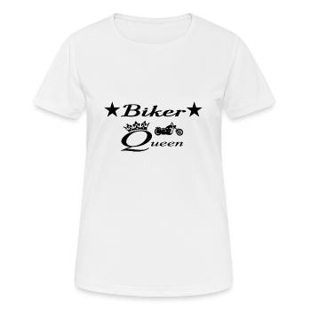Motorrad - Frauen T-Shirt atmungsaktiv - Weiß - Vorne - AI Model Female 172 dark (172cm)
