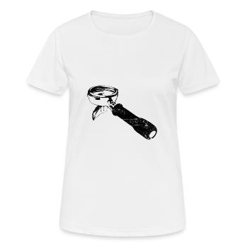 Espresso Siebträger - Frauen T-Shirt atmungsaktiv - Weiß - Vorne - AI Model Female 172 dark (172cm)