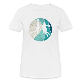 Passion Basketball - Basketball Gift - Women's Breathable T-Shirt - white - Front - AI Model Female 172 dark (172cm)