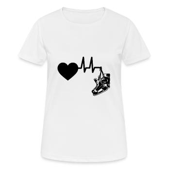 Ice Skating Figure Skating Figure Skating Ice Hockey - Women's Breathable T-Shirt - white - Front - AI Model Female 172 dark (172cm)