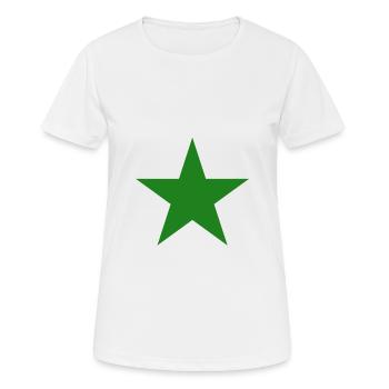 étoile verte étoile verte étoile - T-shirt respirant Femme - blanc - Devant - AI Model Female 172 dark (172cm)