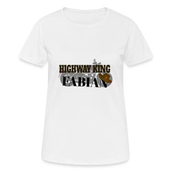 Autoroute König Fabian - Moto - T-shirt respirant Femme - blanc - Devant - AI Model Female 172 dark (172cm)
