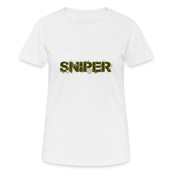 Sniper Army Green - T-shirt respirant Femme - blanc - Devant - AI Model Female 172 dark (172cm)
