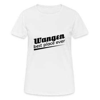 Wangen - Stadt best place ever - Frauen T-Shirt atmungsaktiv - Weiß - Vorne - AI Model Female 172 dark (172cm)