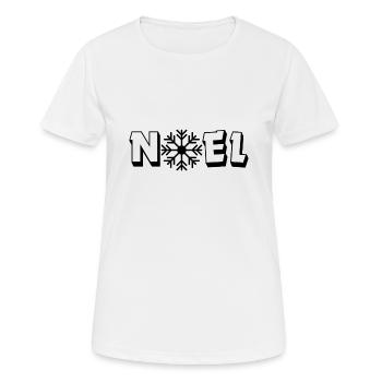 Noel Flocon - T-shirt respirant Femme - blanc - Devant - AI Model Female 172 dark (172cm)