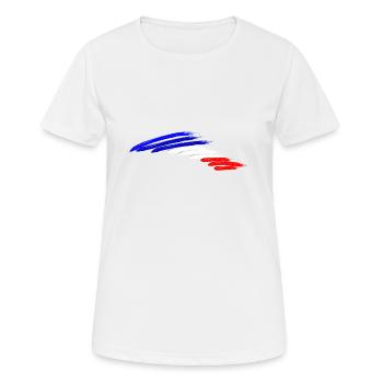Drapeau national france drapeau couleurs creative - T-shirt respirant Femme - blanc - Devant - AI Model Female 172 dark (172cm)