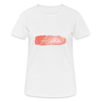 Aloha - T-shirt respirant Femme - blanc - Devant - AI Model Female 172 dark (172cm)