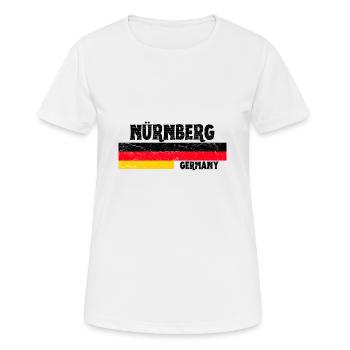 Nürnberg Deutsche Flagge - Frauen T-Shirt atmungsaktiv - Weiß - Vorne - AI Model Female 172 dark (172cm)