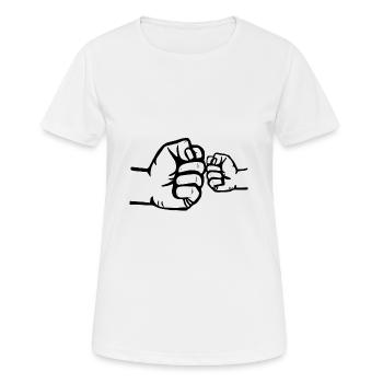 Daddy Kind ich liebe Papa Vatertag Tochter Dad - Frauen T-Shirt atmungsaktiv - Weiß - Vorne - AI Model Female 172 dark (172cm)