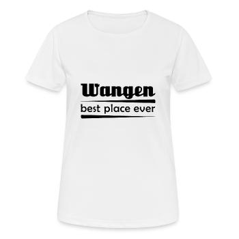 Wangen - Stadt best place ever - Frauen T-Shirt atmungsaktiv - Weiß - Vorne - AI Model Female 172 dark (172cm)