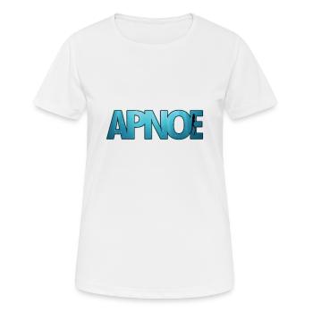 Apnoe Freediving Geschenk - Frauen T-Shirt atmungsaktiv - Weiß - Vorne - AI Model Female 172 dark (172cm)
