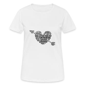 L’Aurora ,Terra Promessa,Adesso Tu, Italo Hit - T-shirt respirant Femme - blanc - Devant - AI Model Female 172 dark (172cm)