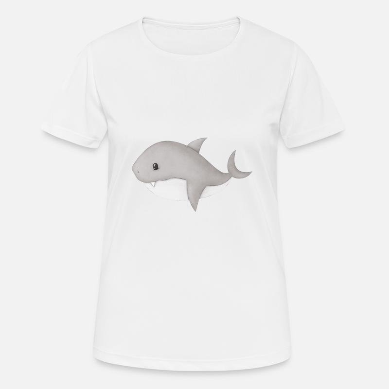 shark - Women's Breathable T-Shirt - white