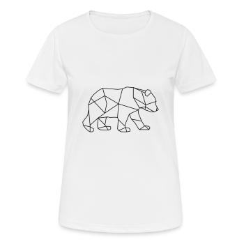 Bär Baer Animal Minimal - Frauen T-Shirt atmungsaktiv - Weiß - Vorne - AI Model Female 172 dark (172cm)