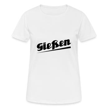 Gießen - Textdesign mit Stadtnamen - Frauen T-Shirt atmungsaktiv - Weiß - Vorne - AI Model Female 172 dark (172cm)