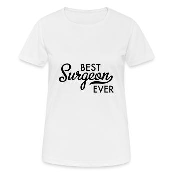 Chirurgien - T-shirt respirant Femme - blanc - Devant - AI Model Female 172 dark (172cm)
