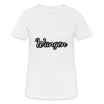 Wangen - Textdesign mit Stadtnamen - Frauen T-Shirt atmungsaktiv - Weiß - Vorne - AI Model Female 172 dark (172cm)