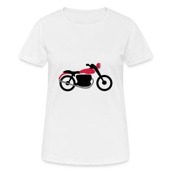 moto - T-shirt respirant Femme - blanc - Devant - AI Model Female 172 dark (172cm)