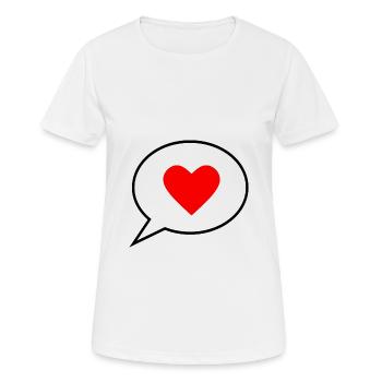 rotes Herz rot Valentinstag Geschenk - Frauen T-Shirt atmungsaktiv - Weiß - Vorne - AI Model Female 172 dark (172cm)