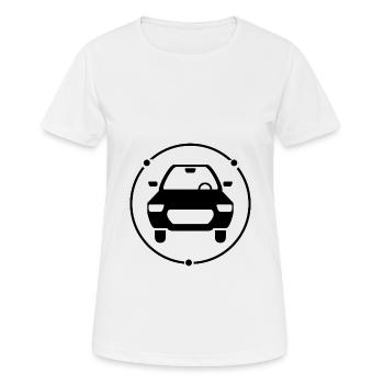 Auto - Wagen - Automobile - Style - Frauen T-Shirt atmungsaktiv - Weiß - Vorne - AI Model Female 172 dark (172cm)