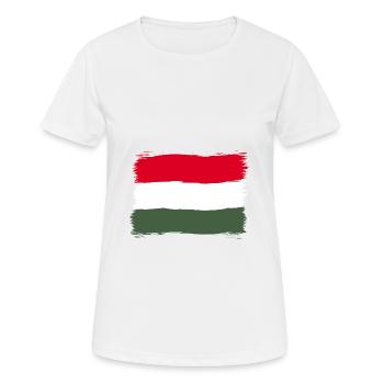Hongrie - T-shirt respirant Femme - blanc - Devant - AI Model Female 172 dark (172cm)