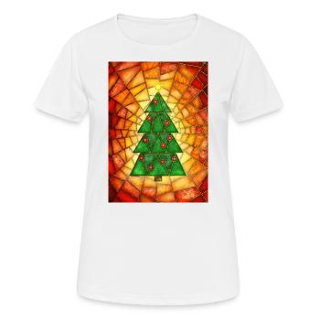Christmas tree in Tiffany style - Women's Breathable T-Shirt - white - Front - AI Model Female 172 dark (172cm)