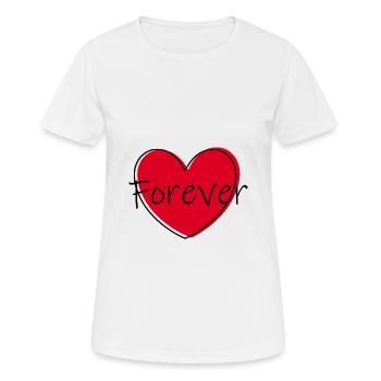rotes Herz rot Herzen rot Herz Geschenk  - Frauen T-Shirt atmungsaktiv - Weiß - Vorne - AI Model Female 172 dark (172cm)