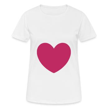 Saint-Valentin, Saint-Valentin, Saint-Valentin - T-shirt respirant Femme - blanc - Devant - AI Model Female 172 dark (172cm)