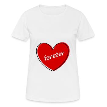 rotes Herz rot Geschenk Valentinstag - Frauen T-Shirt atmungsaktiv - Weiß - Vorne - AI Model Female 172 dark (172cm)