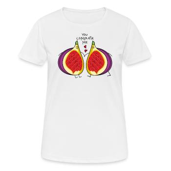 Feigen Paar - Frauen T-Shirt atmungsaktiv - Weiß - Vorne - AI Model Female 172 dark (172cm)