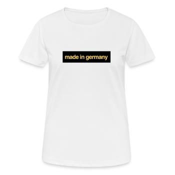 made in germany - Frauen T-Shirt atmungsaktiv - Weiß - Vorne - AI Model Female 172 dark (172cm)