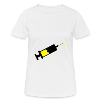 Spritze - Frauen T-Shirt atmungsaktiv - Weiß - Vorne - AI Model Female 172 dark (172cm)