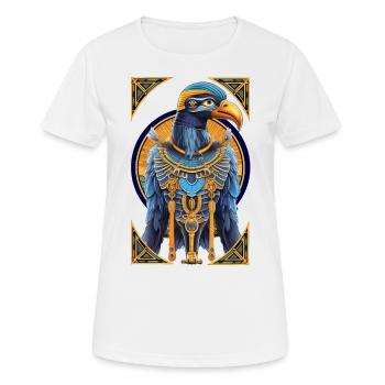 Ägyptischer Horus - Frauen T-Shirt atmungsaktiv - Weiß - Vorne - AI Model Female 172 dark (172cm)