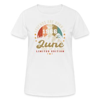 June 1966 Anniversary Juni 1966 Juni - Women's Breathable T-Shirt - white - Front - AI Model Female 172 dark (172cm)