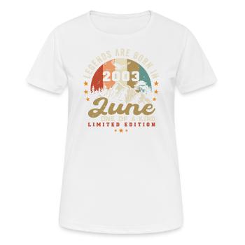 June 2003 Anniversary Juni 2003 Juni - Women's Breathable T-Shirt - white - Front - AI Model Female 172 dark (172cm)