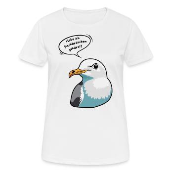 Rouleaux de poisson - Seagull Mer du Nord Maritime - T-shirt respirant Femme - blanc - Devant - AI Model Female 172 dark (172cm)