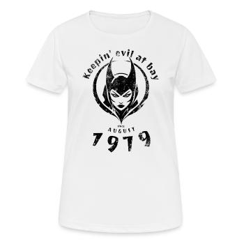 45. Geburtstag Tenir le mal à distance depuis 08/1979 - T-shirt respirant Femme - blanc - Devant - AI Model Female 172 dark (172cm)