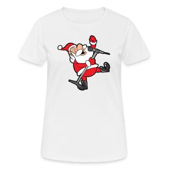 Santa Claus - Women's Breathable T-Shirt - white - Front - AI Model Female 172 dark (172cm)