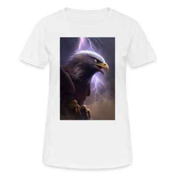 Eagle Lightning Cool Storm Animal Bird Epic - T-shirt respirant Femme - blanc - Devant - AI Model Female 172 dark (172cm)