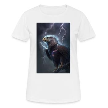 Eagle Lightning Cool Storm Animal Bird Epic - T-shirt respirant Femme - blanc - Devant - AI Model Female 172 dark (172cm)