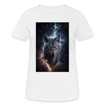 Wolf Blitz Thunder Epic Cool Epic Wolves - T-shirt respirant Femme - blanc - Devant - AI Model Female 172 dark (172cm)
