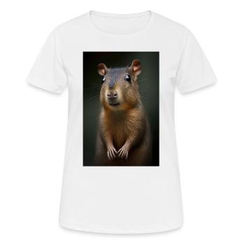 Agouti aguti wild Meerschweinchen Haustier süß - Frauen T-Shirt atmungsaktiv - Weiß - Vorne - AI Model Female 172 dark (172cm)