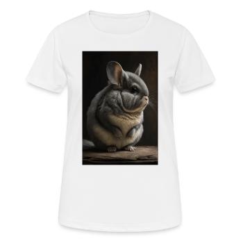 Chinchilla Realistisch Tier - Frauen T-Shirt atmungsaktiv - Weiß - Vorne - AI Model Female 172 dark (172cm)