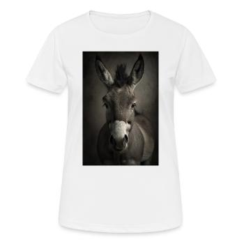 Âne Réaliste Cool - T-shirt respirant Femme - blanc - Devant - AI Model Female 172 dark (172cm)