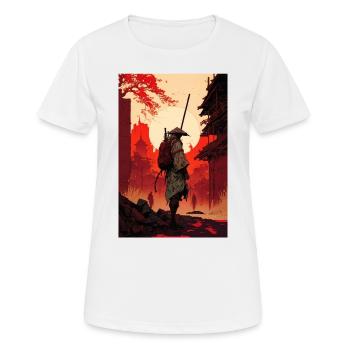 Samouraï Japan City Sun Cool - T-shirt respirant Femme - blanc - Devant - AI Model Female 172 dark (172cm)