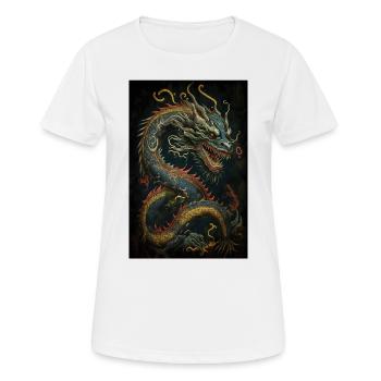 Japanischer Drache Chinesischer Drache - Frauen T-Shirt atmungsaktiv - Weiß - Vorne - AI Model Female 172 dark (172cm)