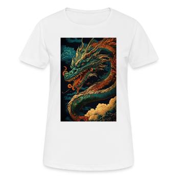 Japanischer Drache Chinesischer Drache - Frauen T-Shirt atmungsaktiv - Weiß - Vorne - AI Model Female 172 dark (172cm)