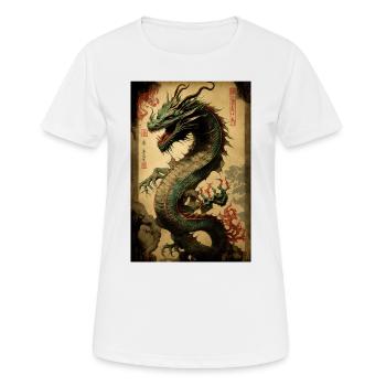 Japanischer Drache Chinesischer Drache - Frauen T-Shirt atmungsaktiv - Weiß - Vorne - AI Model Female 172 dark (172cm)